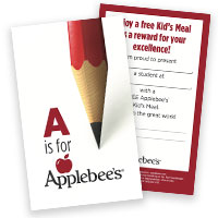 "A" is for Applebee's vouchers